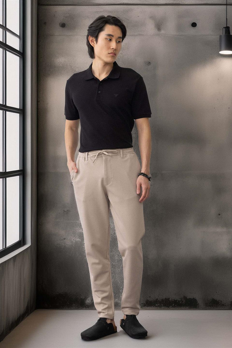 Pantalon Homme Akira en Maille Piqué Stretch