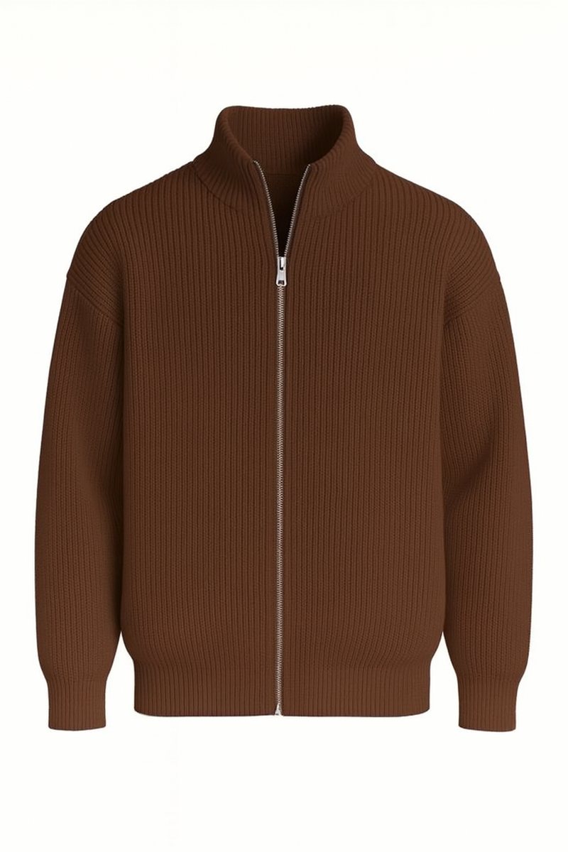 Gilet homme oversize zippé en maille Selanik