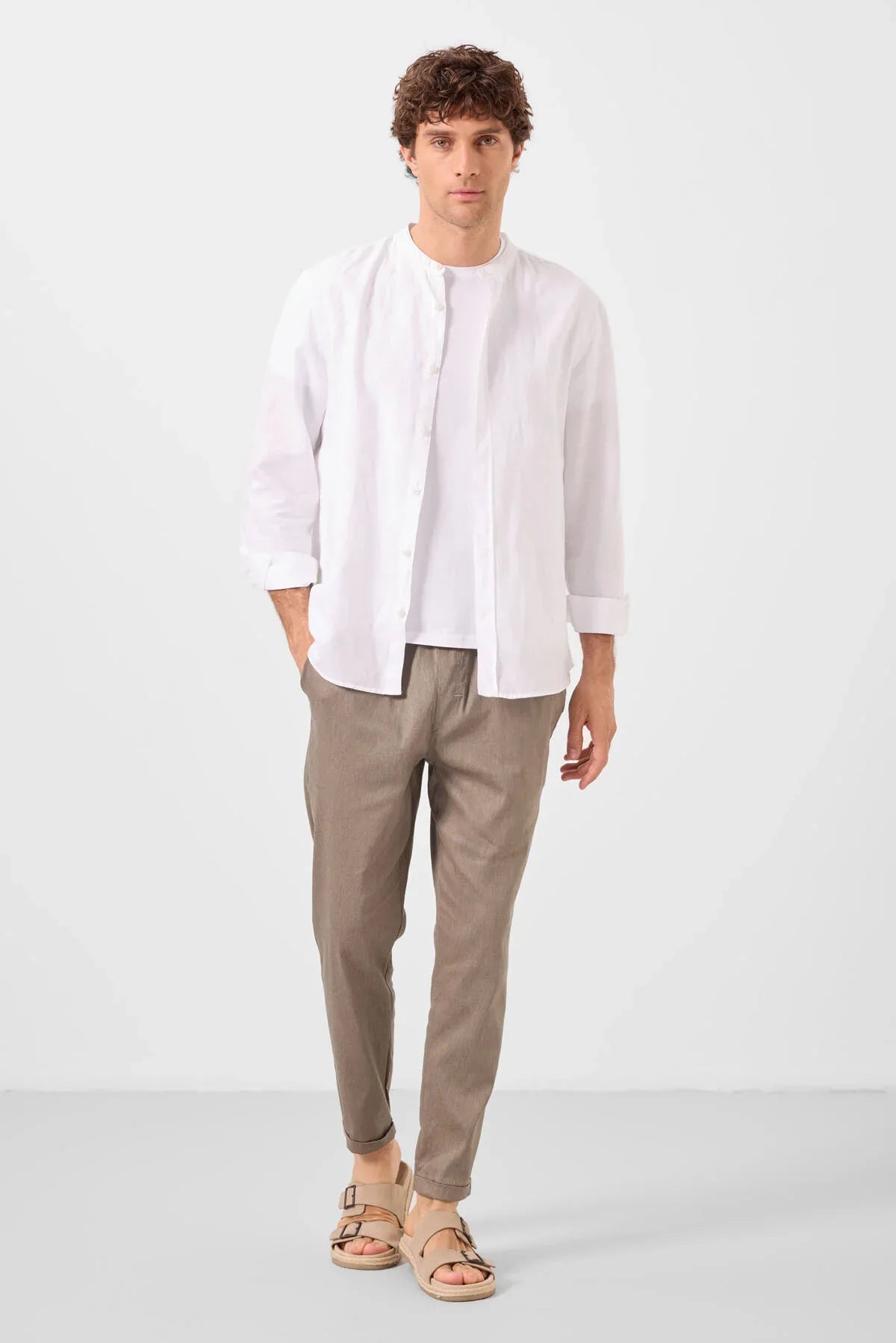 pantalon chino homme léger extensible coupe standard- 82178 - Justyol
