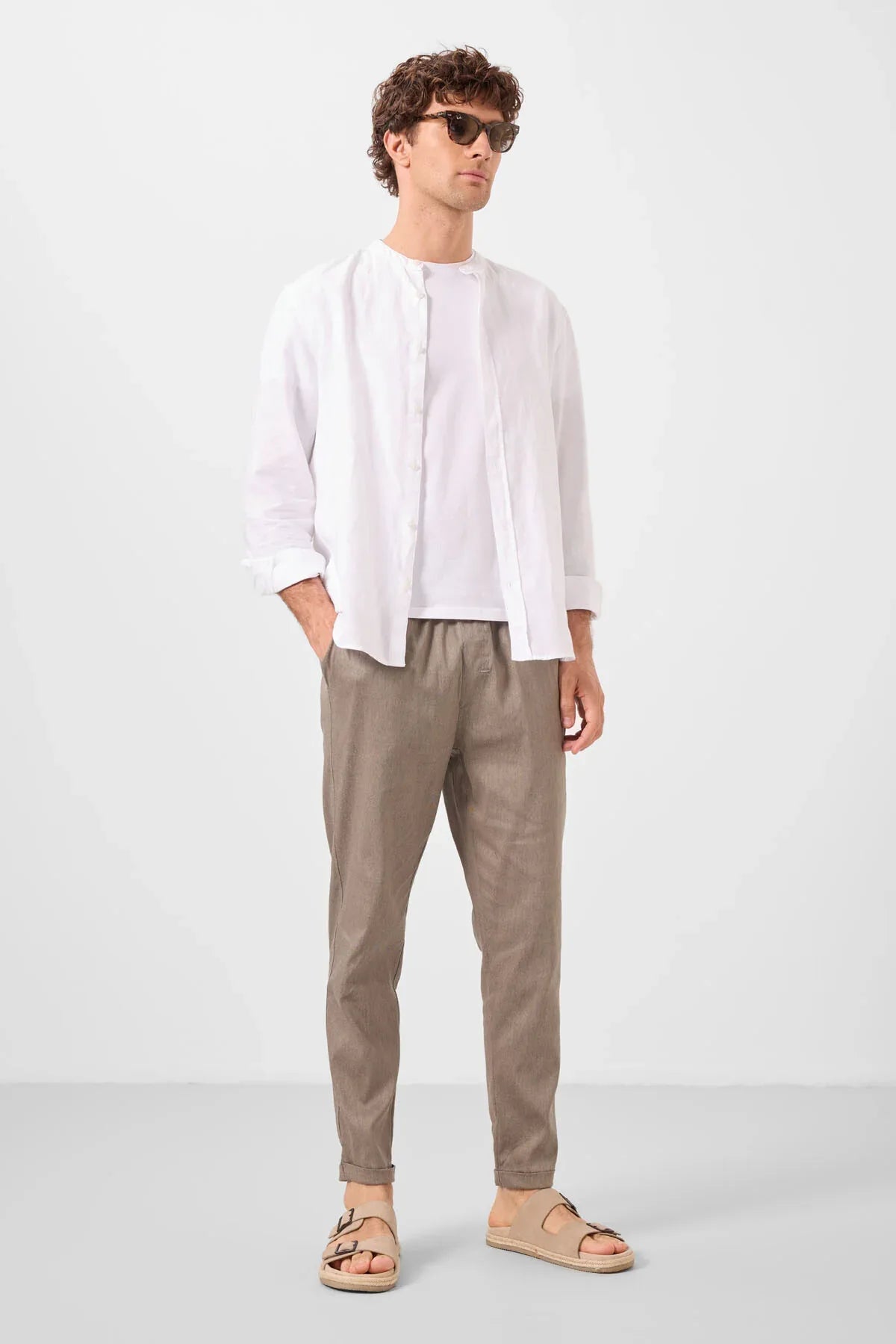 pantalon chino homme léger extensible coupe standard- 82178 - Justyol