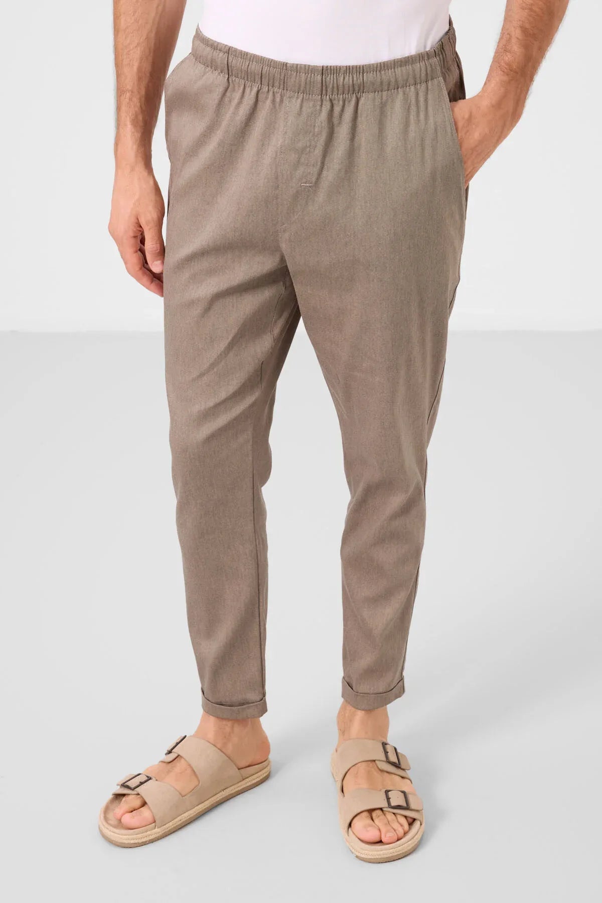 pantalon chino homme léger extensible coupe standard- 82178 - Justyol