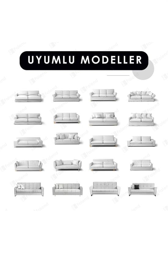 chester 3 kişilik pudra lastikli kanepe örtüsü | lastikli koltuk örtüsü | koltuk kilifi - Justyol
