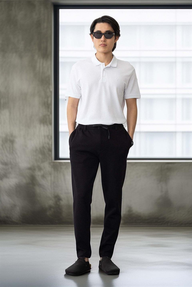 Pantalon Homme Akira en Maille Piqué Stretch