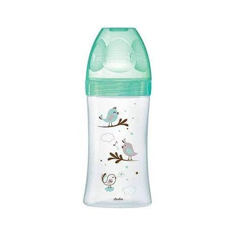 DODIE BIB INI+ VERRE 270ML VERT OISEAUX 0-6 M TET RONDE 3 VIT D2 6965/2595