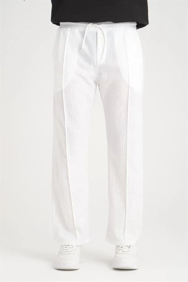 Pantalon homme baggy en coton à taille élastique - Justyol