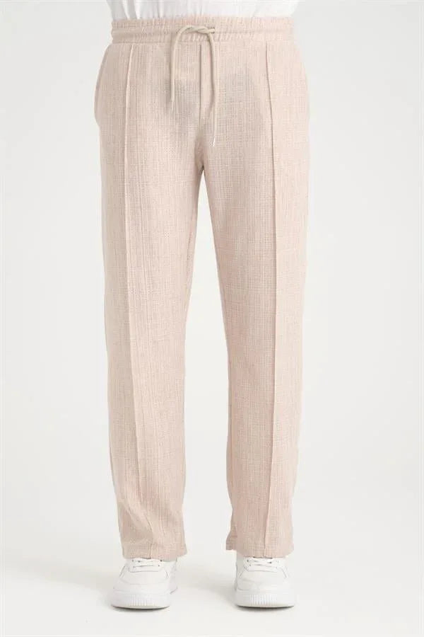 Pantalon homme baggy en coton à taille élastique - Justyol