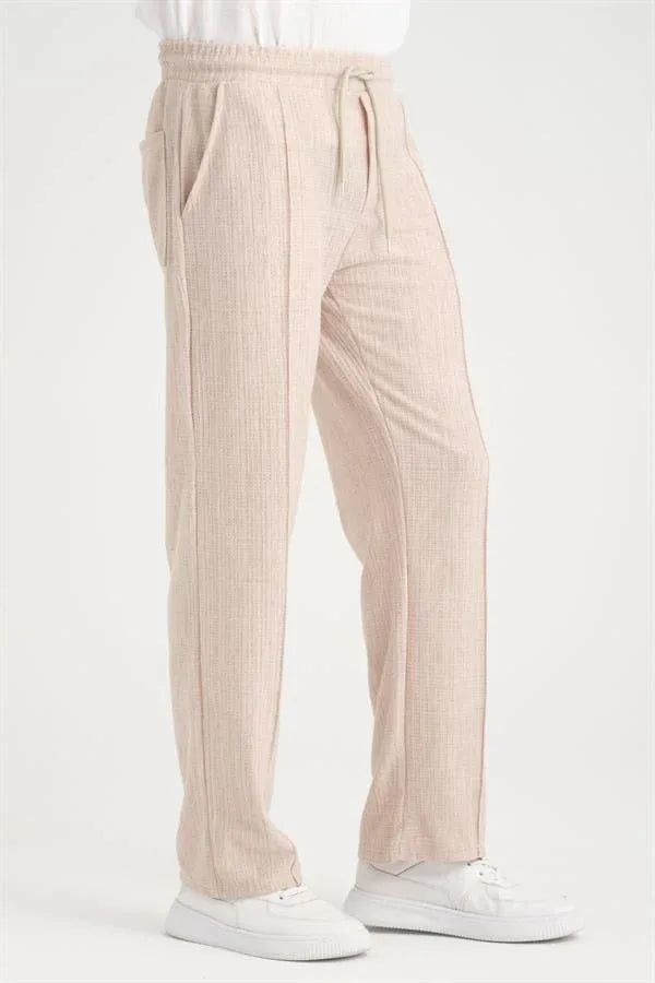 Pantalon homme baggy en coton à taille élastique - Justyol