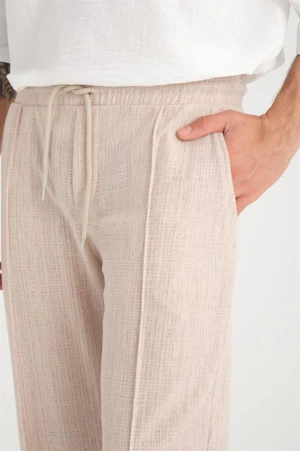Pantalon homme baggy en coton à taille élastique - Justyol