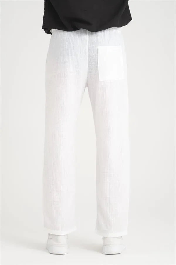 Pantalon homme baggy en coton à taille élastique - Justyol