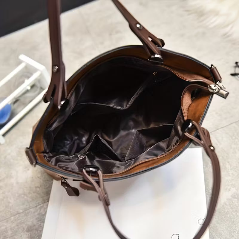 Sac à Main Femme Retro en Cuir PU – Sac Bandoulière Classique