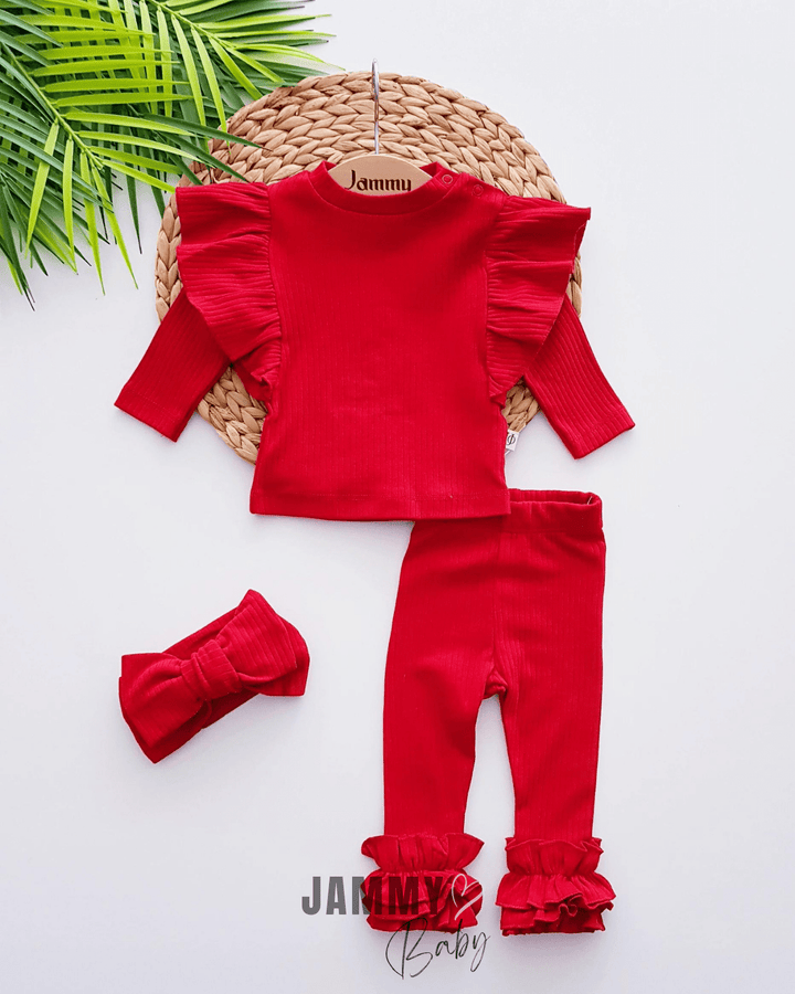 Ensemble bébé fille 3 pièces à volants Elena