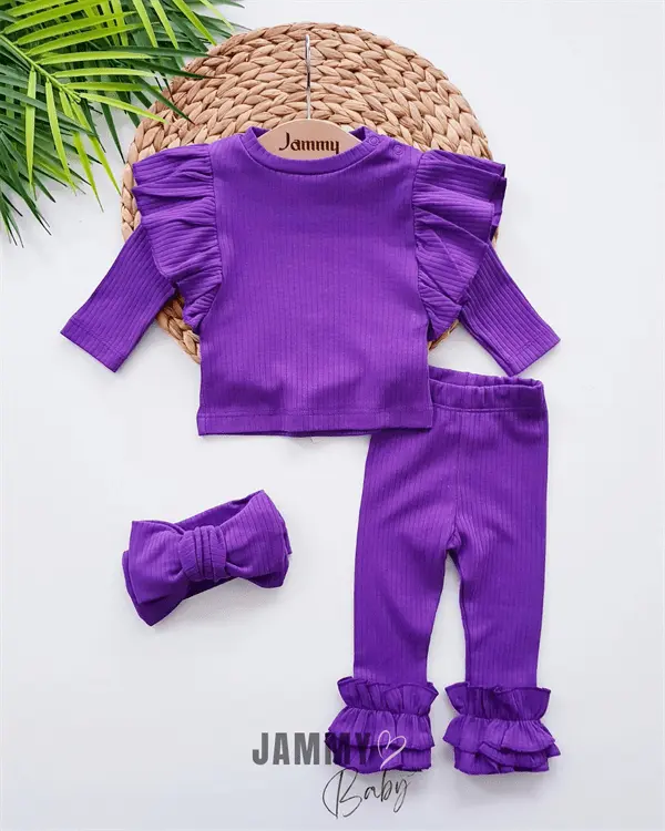 Ensemble bébé fille 3 pièces à volants Elena