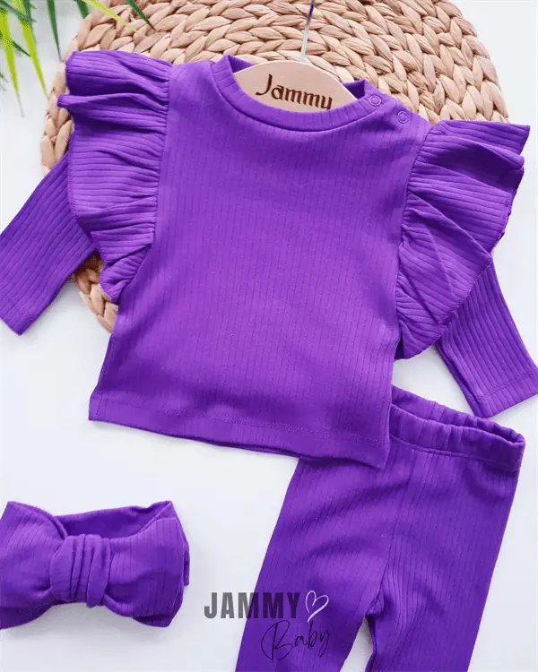 Ensemble bébé fille 3 pièces à volants Elena