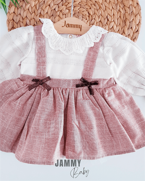 ella linen woven gingham dress - Justyol