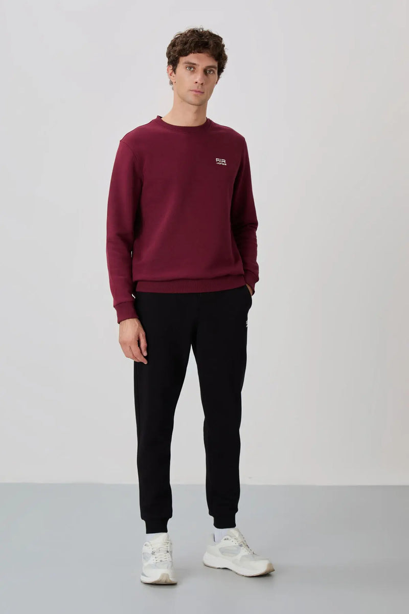 Ensemble de survêtement pour homme à col rond, coupe décontractée et matière douce - 85190