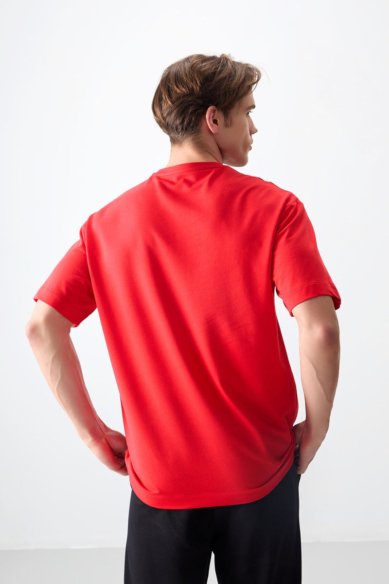T-shirt Homme Basique Oversize en Coton Épais et Doux