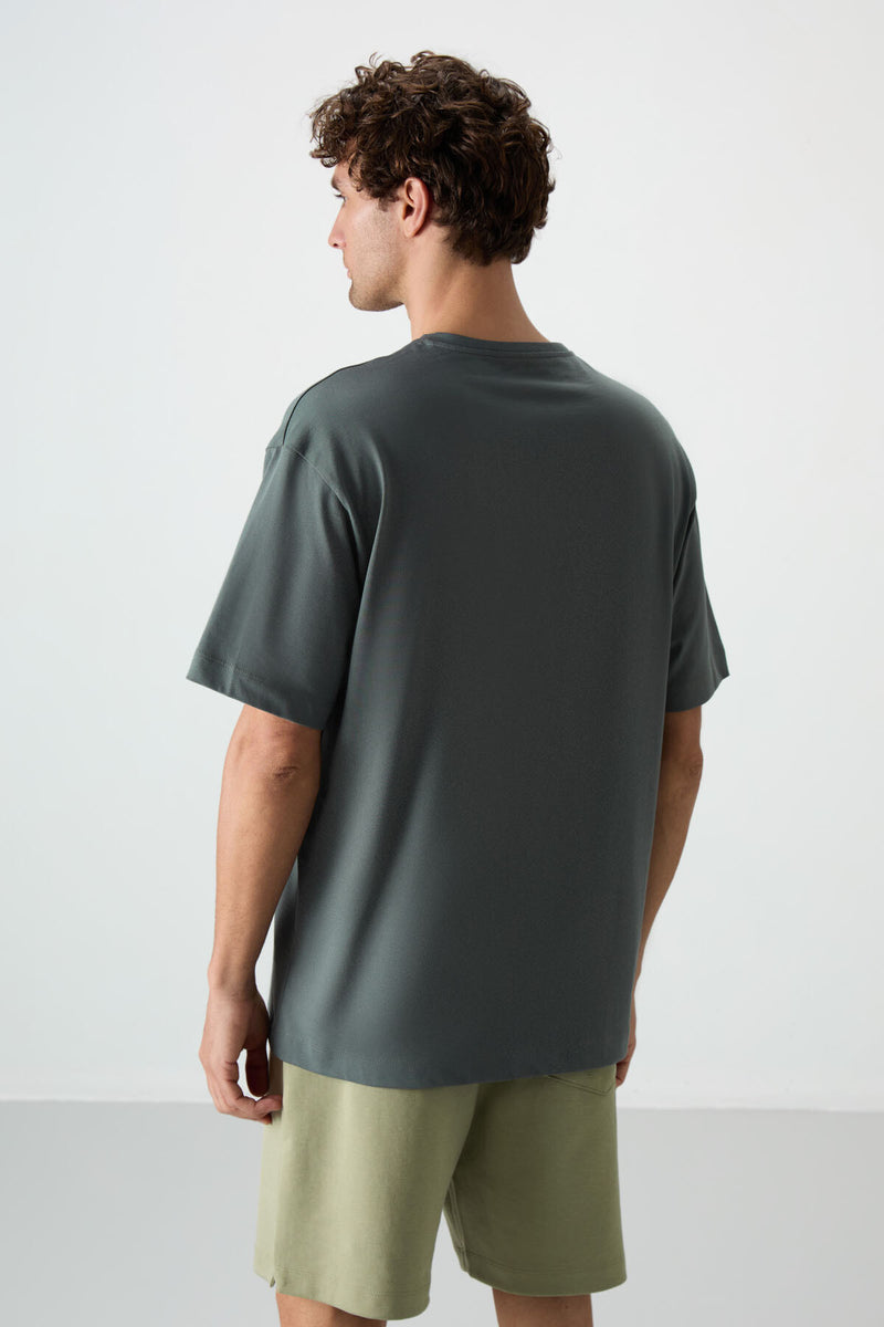 T-shirt Homme Oversize 100% Coton à Texture Douce et Imprimé