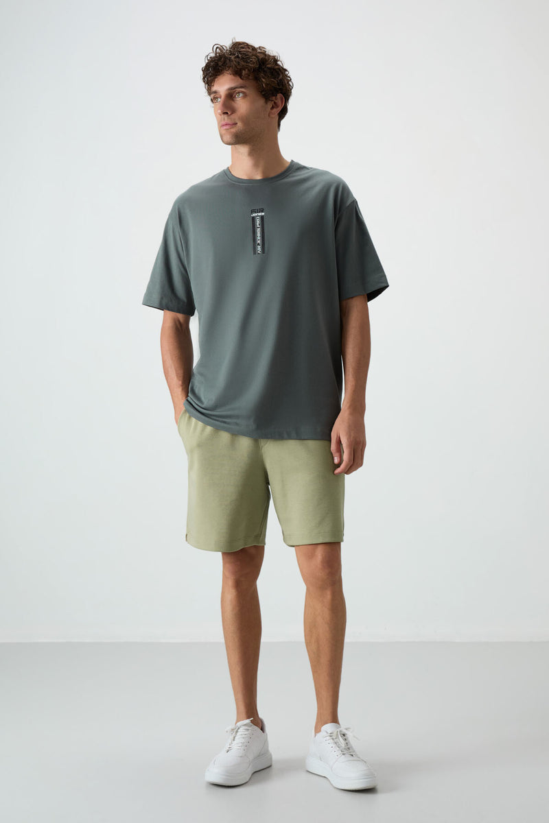 T-shirt Homme Oversize 100% Coton à Texture Douce et Imprimé