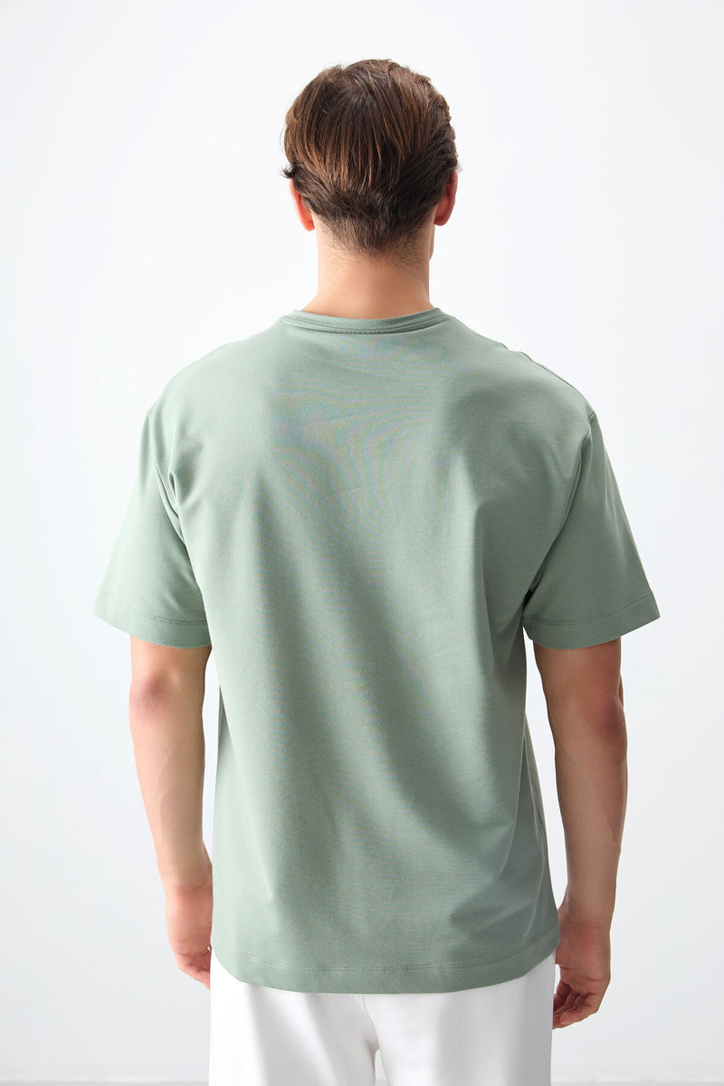 T-shirt Homme Basique Oversize en Coton Épais et Doux