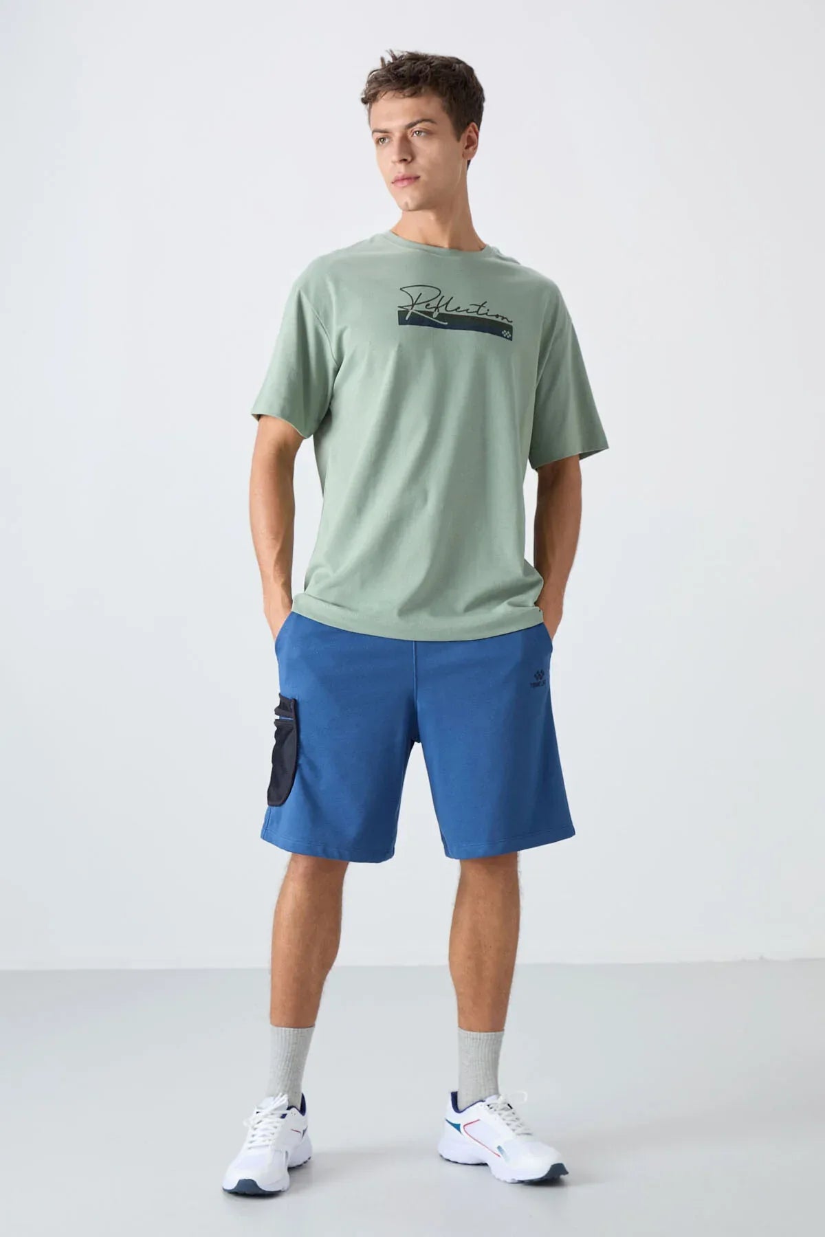 T-shirt homme oversize en coton épais avec imprimé - 88334 - Justyol