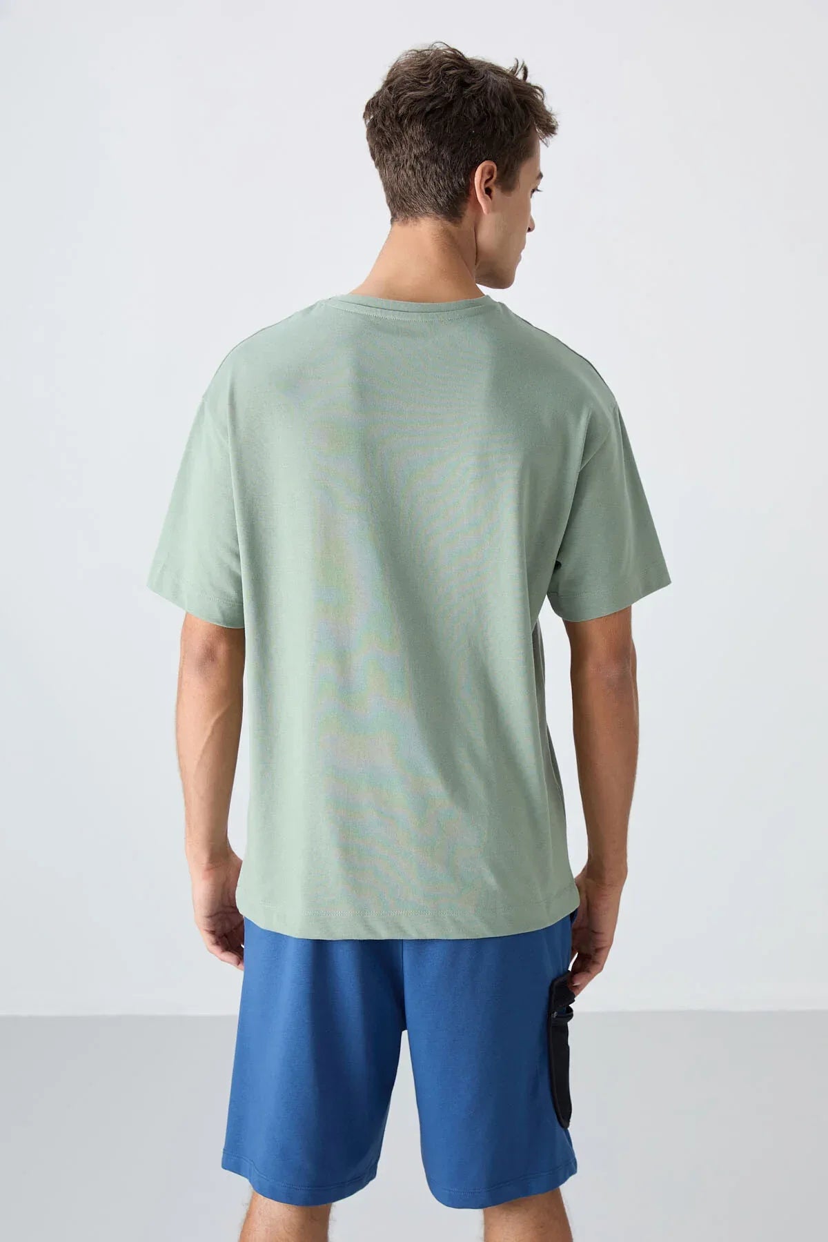 T-shirt homme oversize en coton épais avec imprimé - 88334 - Justyol