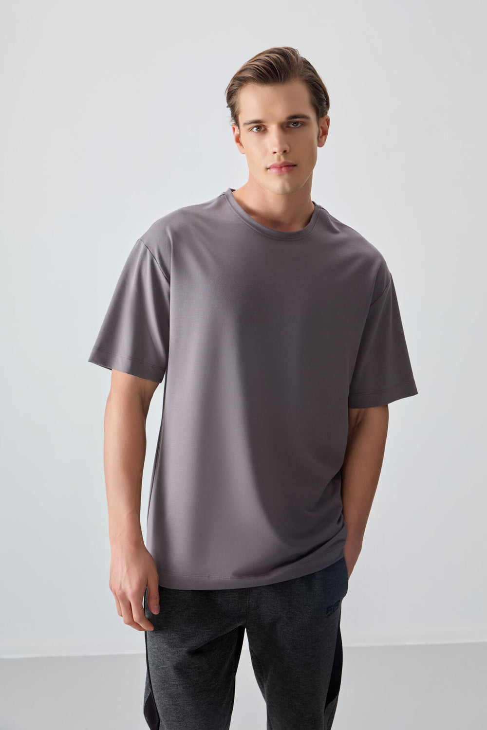 t‑shirt homme oversize coton épais doux- 88377