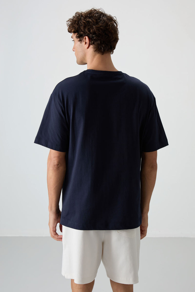 T-shirt Homme Oversize 100% Coton à Texture Douce et Imprimé