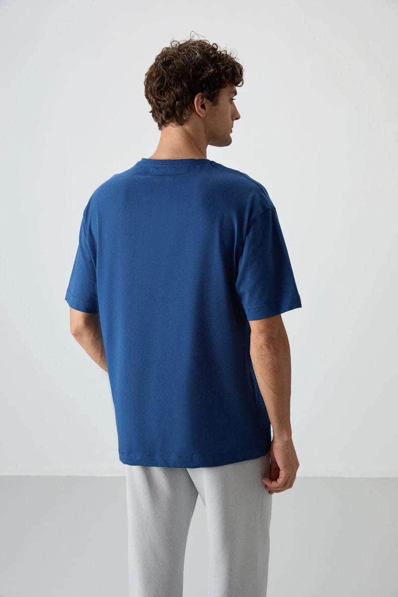 T-shirt Homme Oversize 100% Coton à Texture Douce et Imprimé