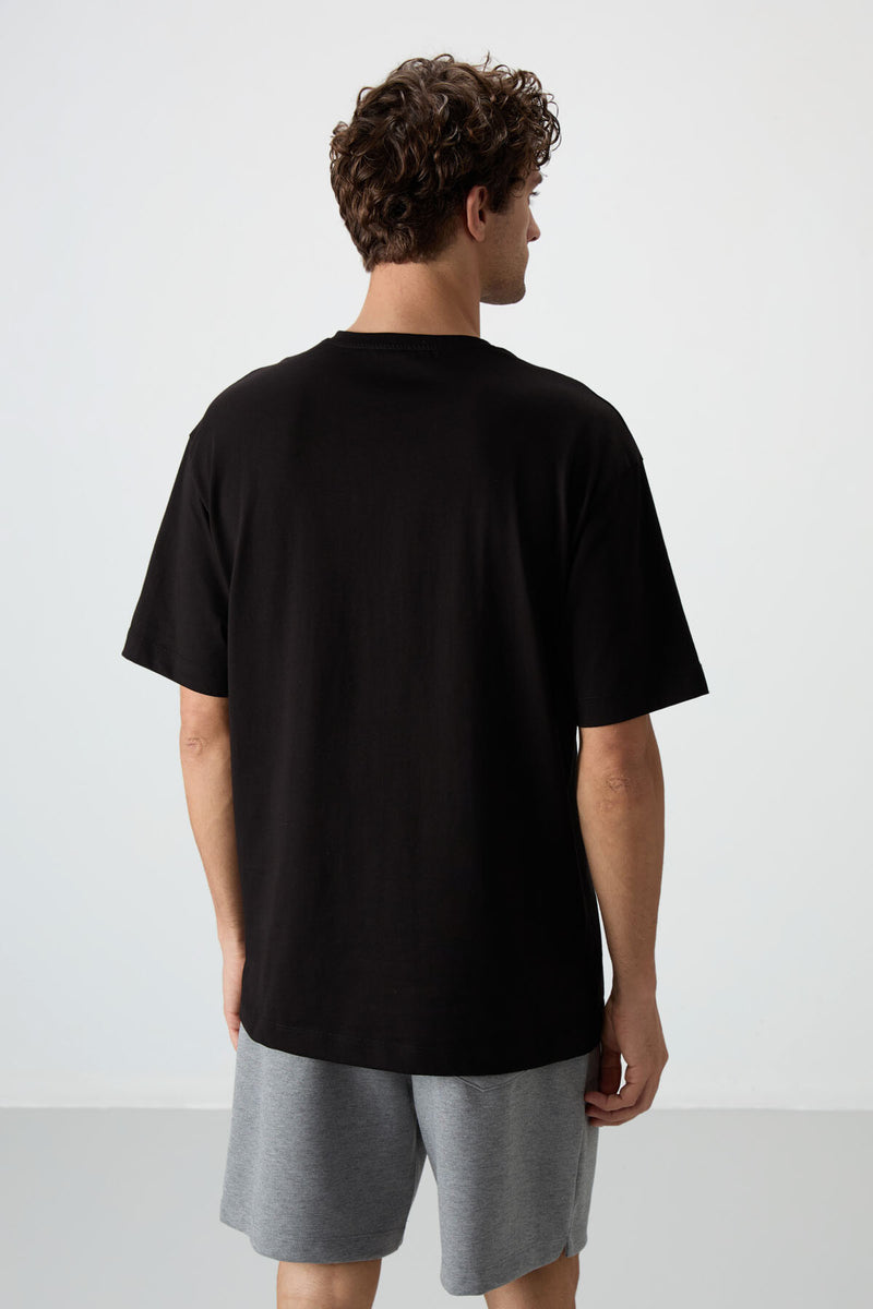 T-shirt Homme Oversize 100% Coton à Texture Douce et Imprimé