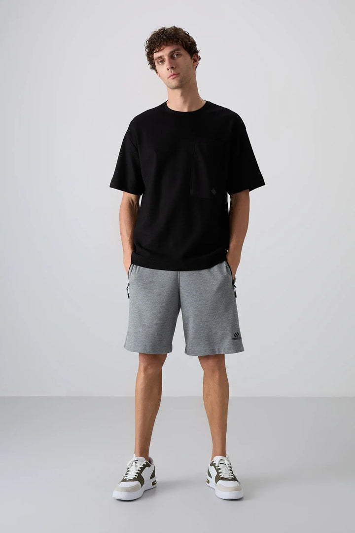t‑shirt oversize homme coton épais texturé- 88341