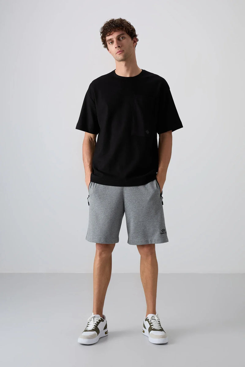 t‑shirt oversize homme coton épais texturé- 88341