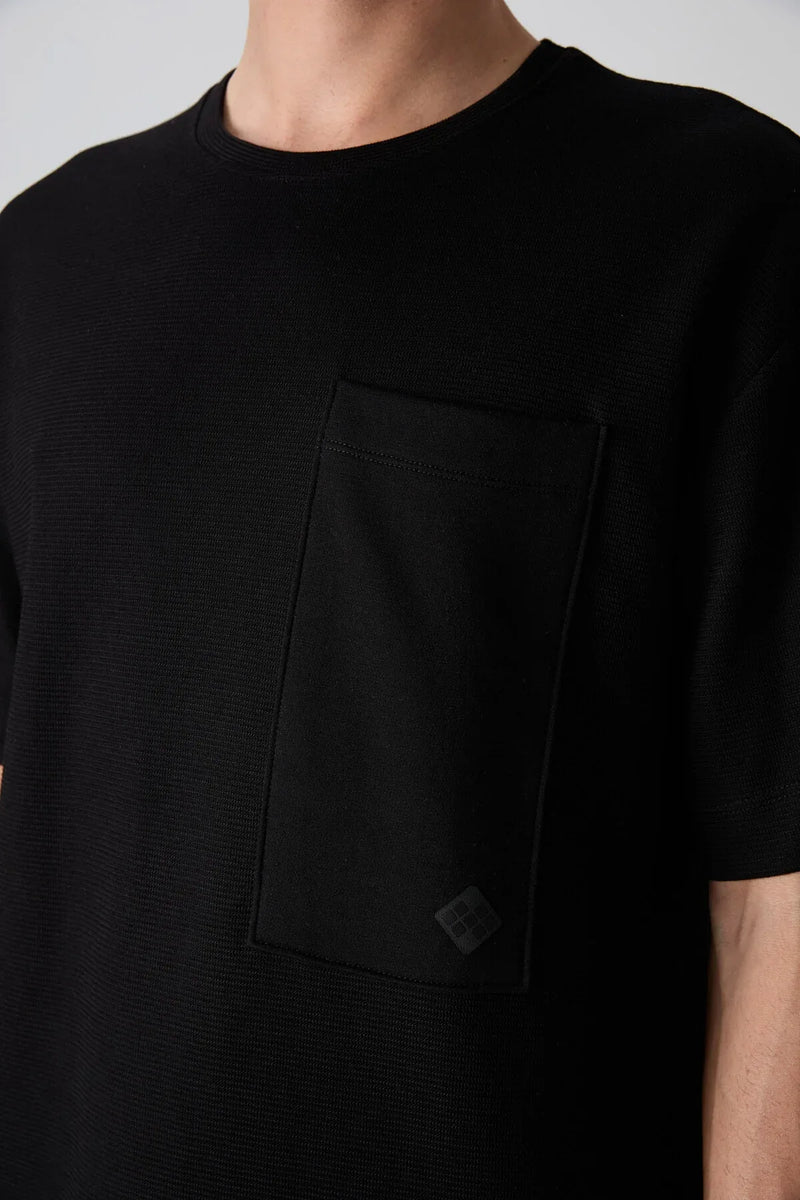 t‑shirt oversize homme coton épais texturé- 88341