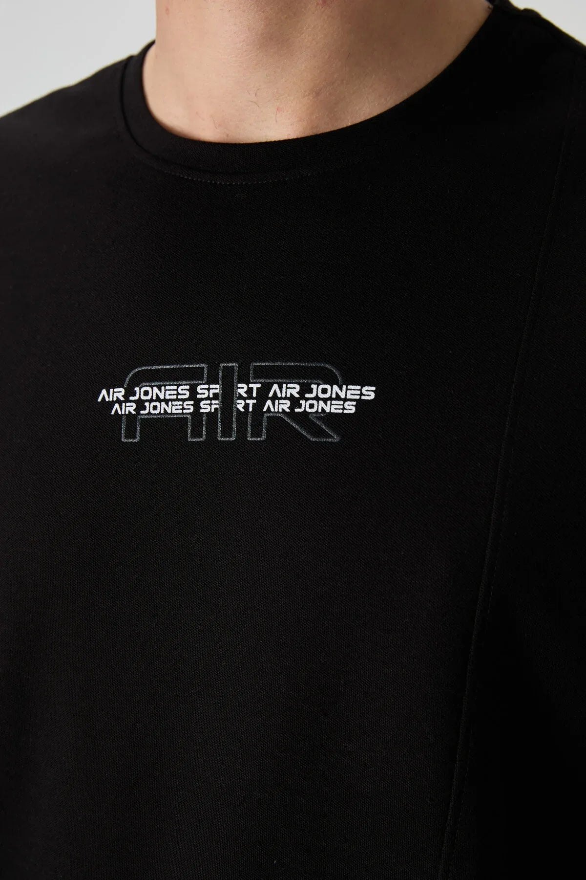T-shirt homme oversize imprimé en coton épais texturé - Justyol