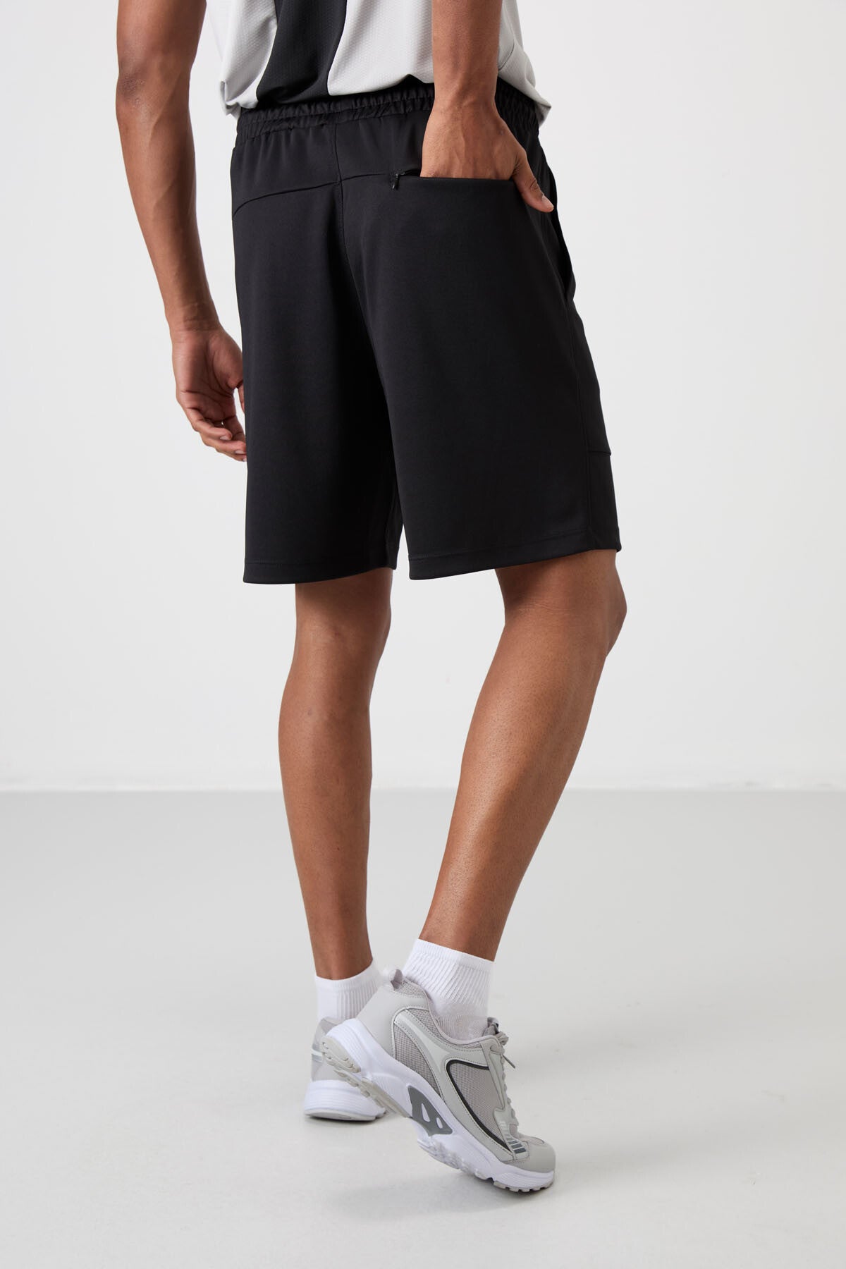 polyester kalin yumuşak comfort fit erkek şort - 81272 - Justyol