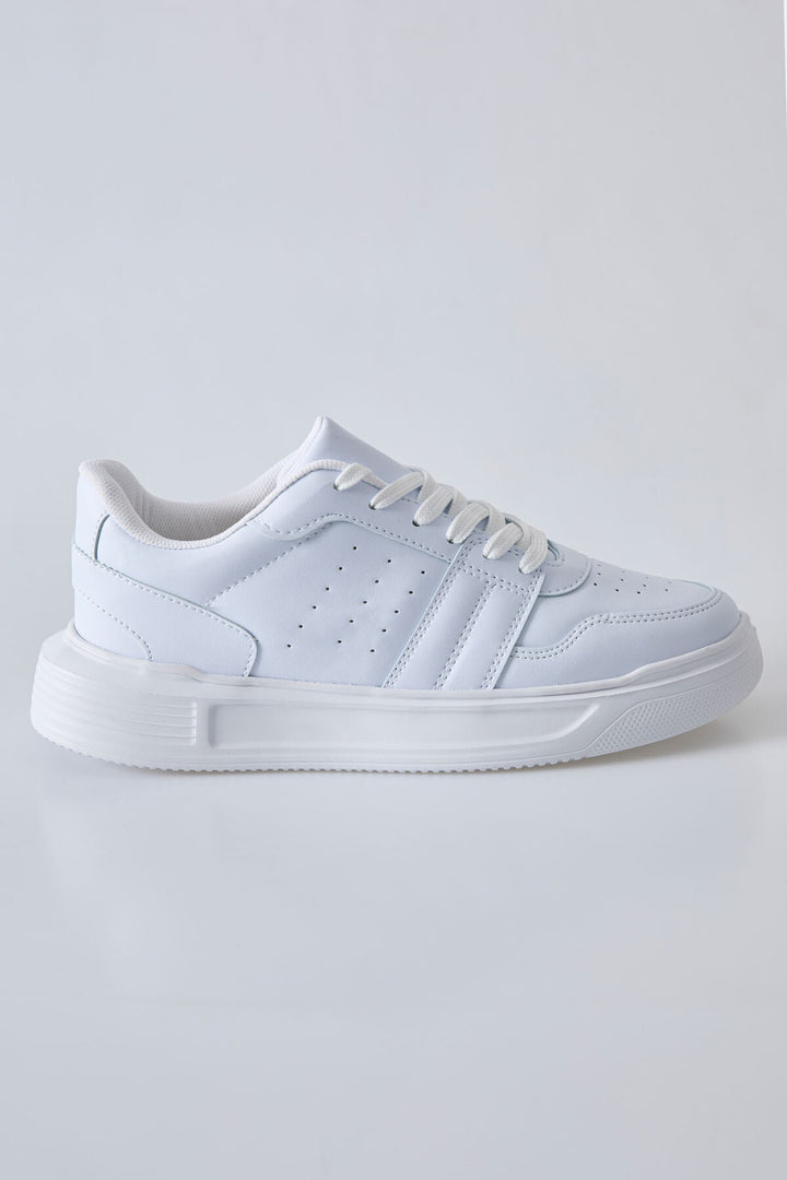 Baskets Sportives à Lacets pour Homme - Cuir Synthétique, Semelle Épaisse