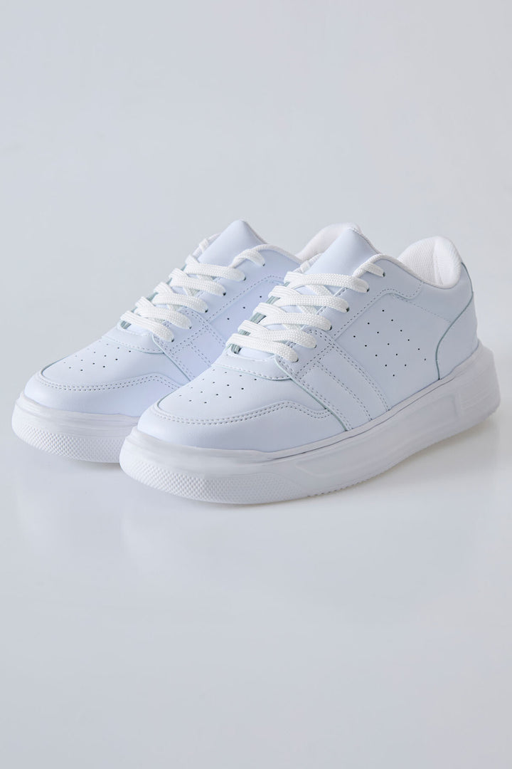 Baskets Sportives à Lacets pour Homme - Cuir Synthétique, Semelle Épaisse