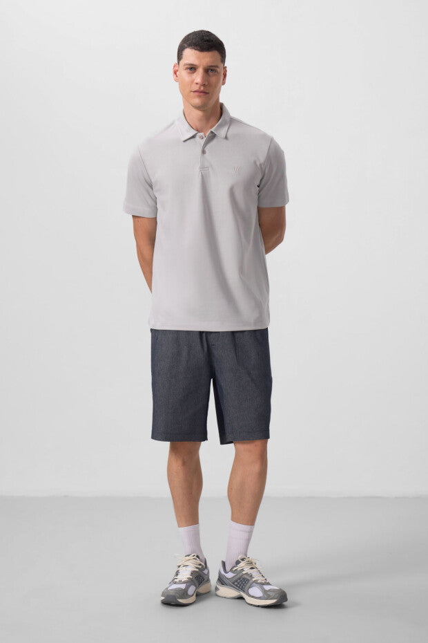 Polo homme basic à logo poitrine – coupe standard en coton doux - 87768
