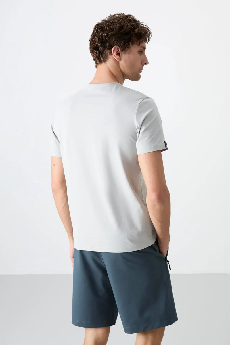 T-shirt homme basique col V manches courtes coupe standard- 87912