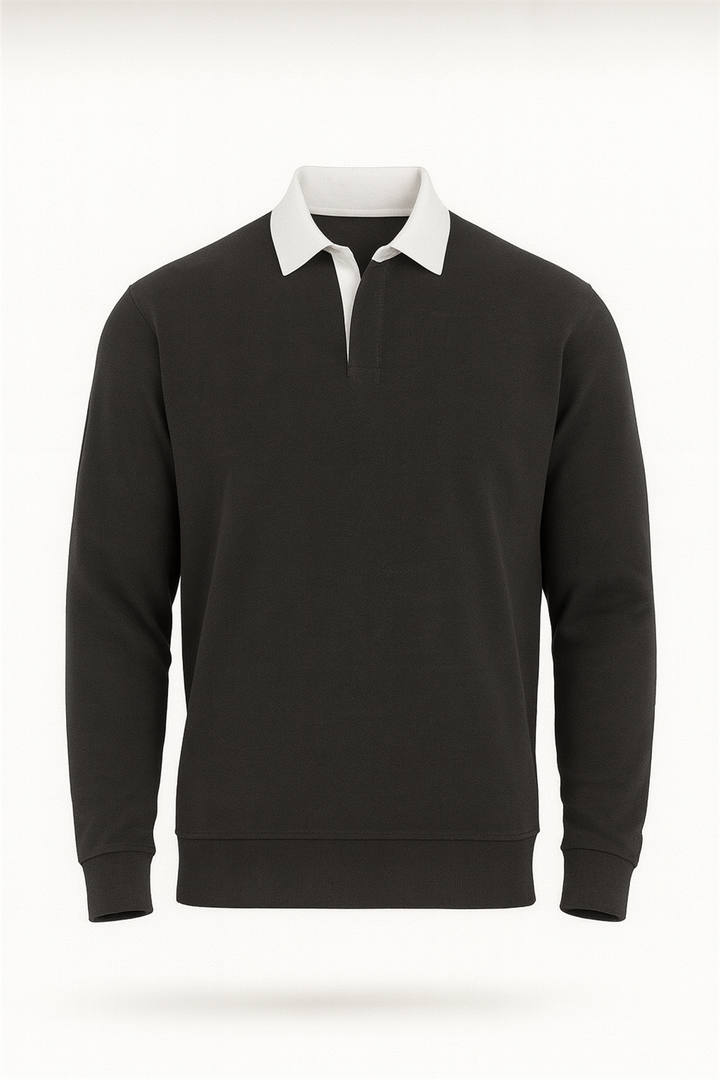 Sweat Homme Luis Col Polo en Maille Selanik