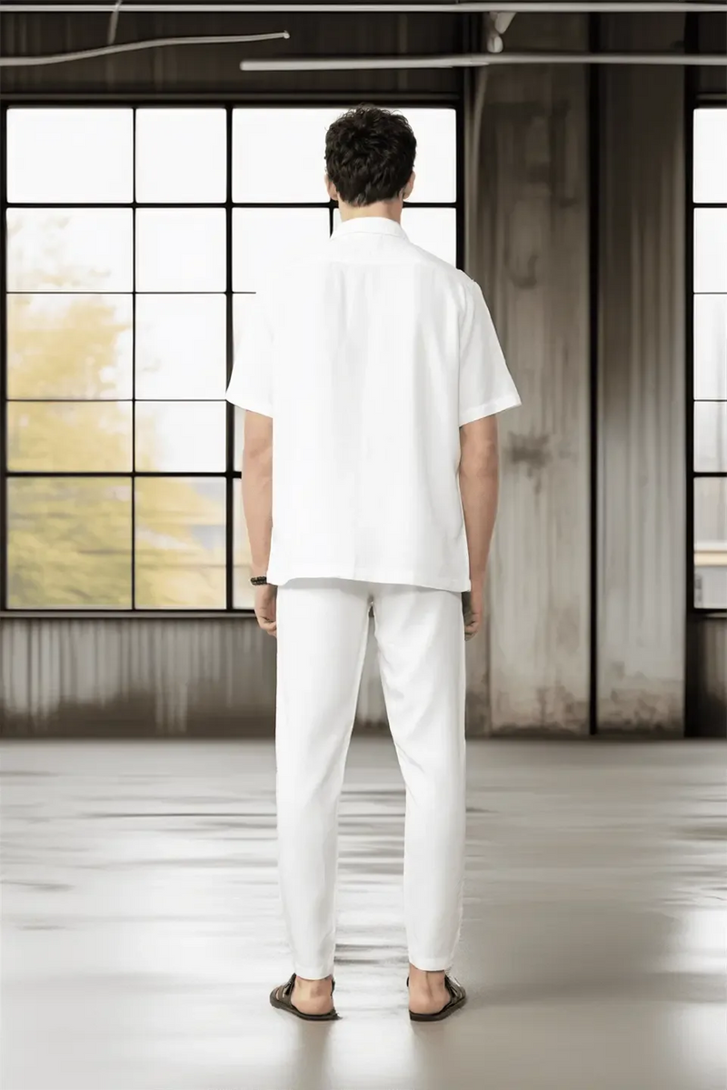 Pantalon Homme en Coton à Taille Ajustable