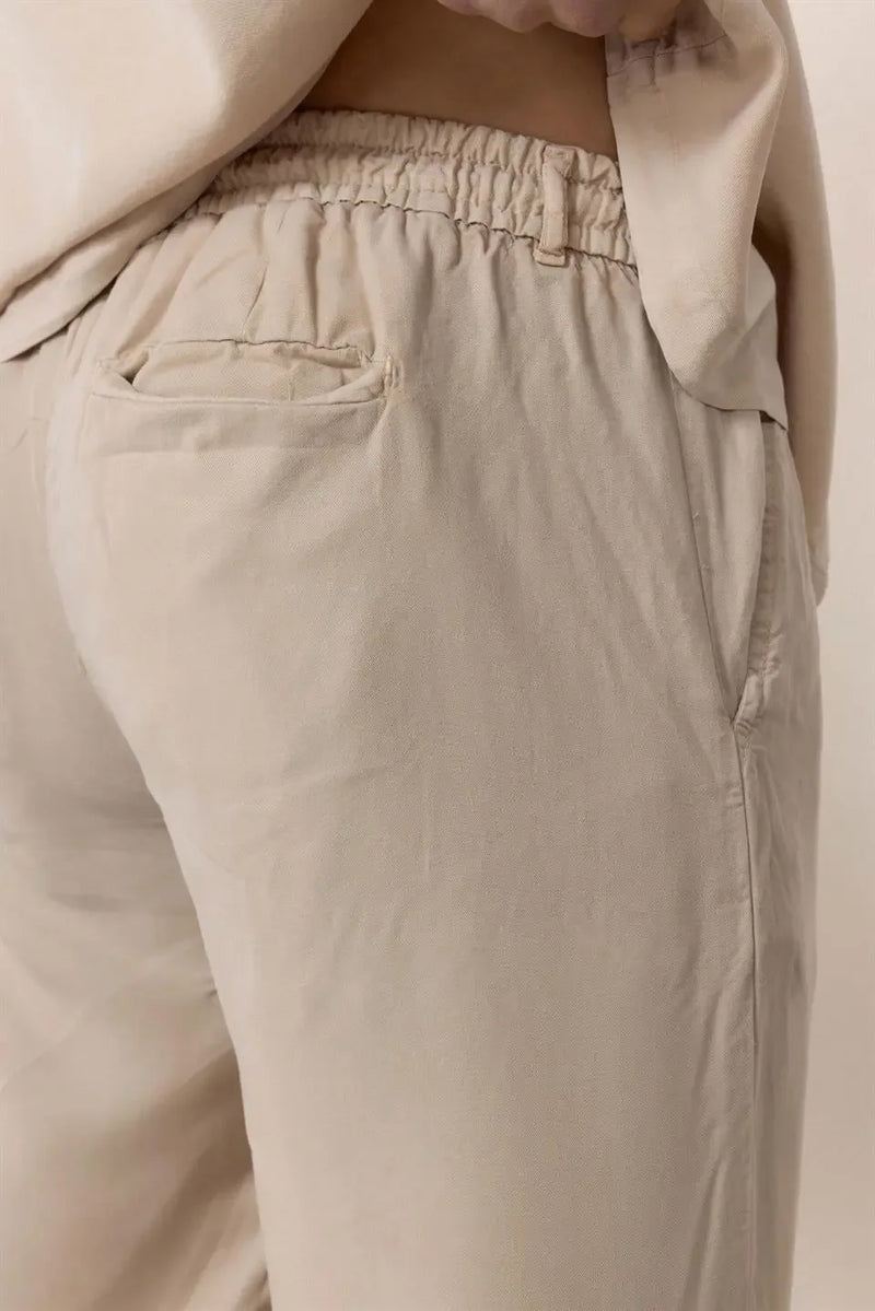 Pantalon Homme en Coton à Taille Ajustable