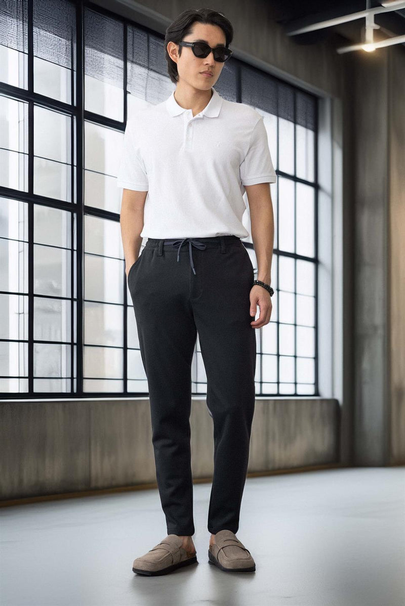 Pantalon Homme Akira en Maille Piqué Stretch
