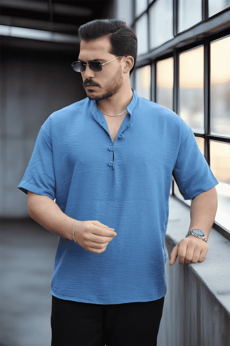 chemise oversize homme bambou manches courtes