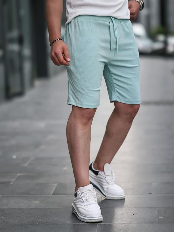 Short Homme Basic Côtelé à Taille Élastique