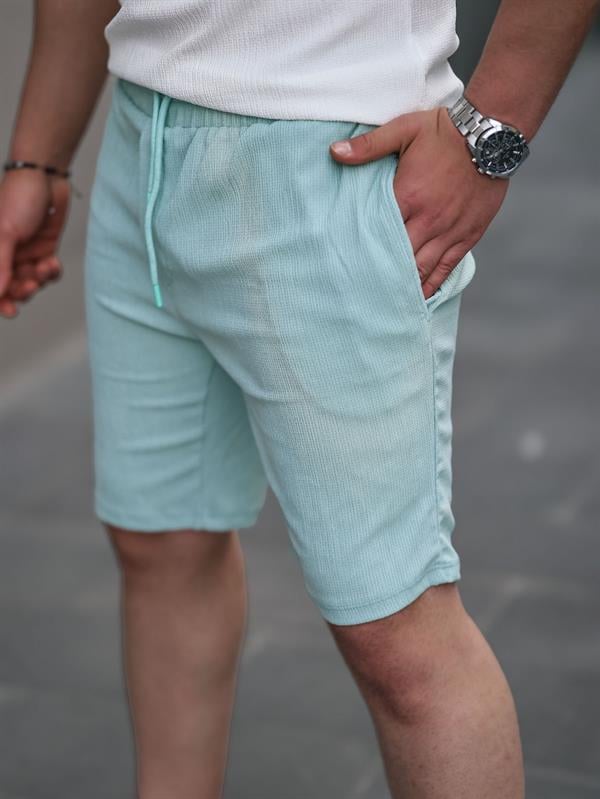 Short Homme Basic Côtelé à Taille Élastique