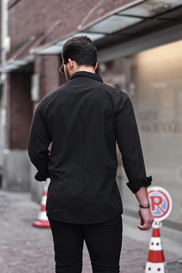 Chemise Homme en Lin Flammé avec Poche Poitrine