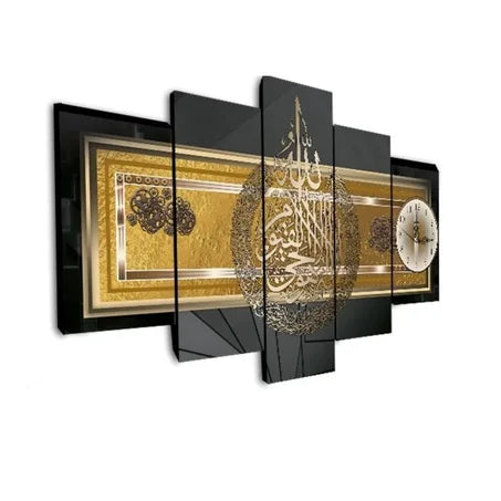 tableau +  montre noir  130/70 cm