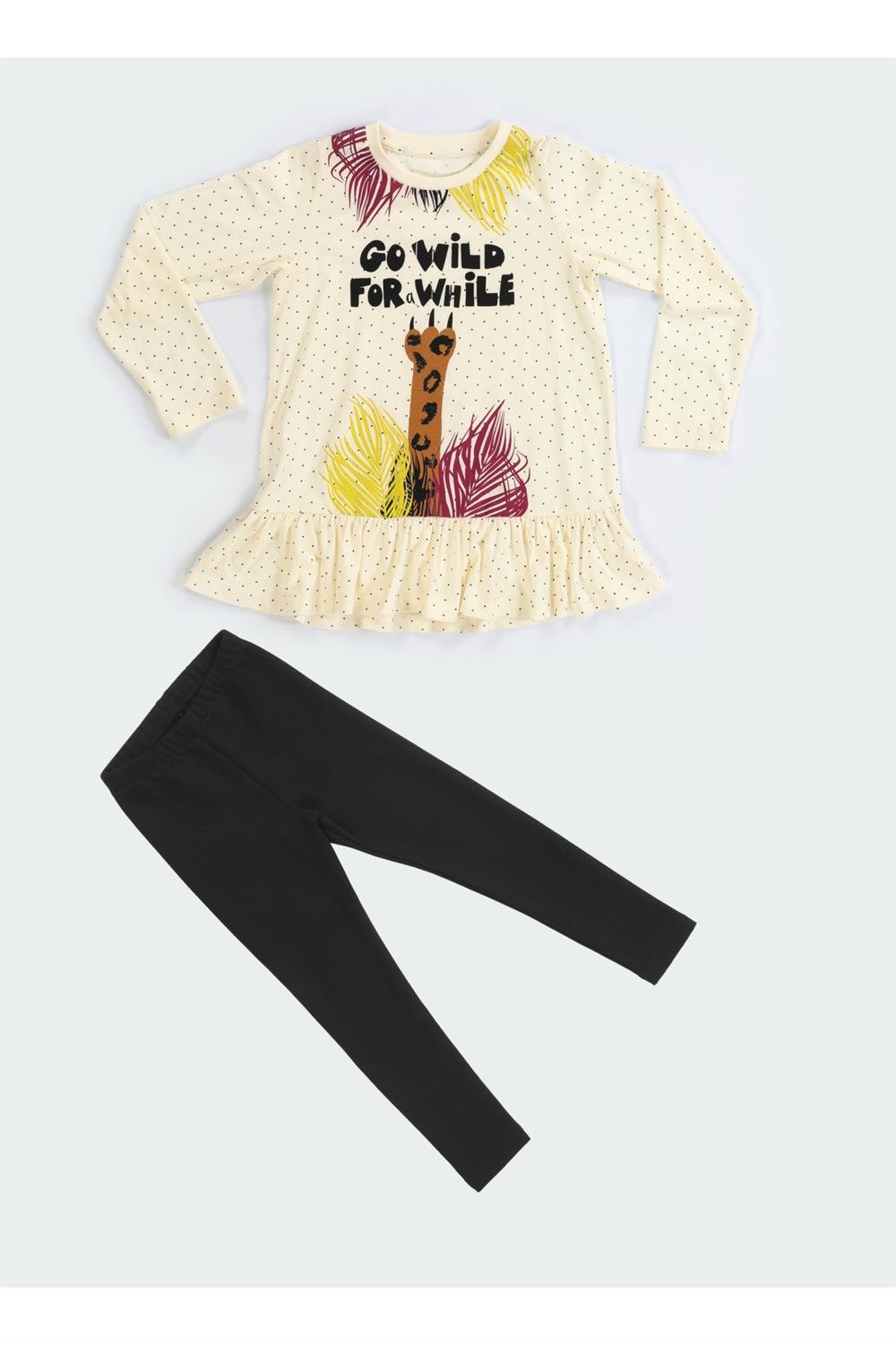 go wild kiz çocuk tunik takim - Justyol