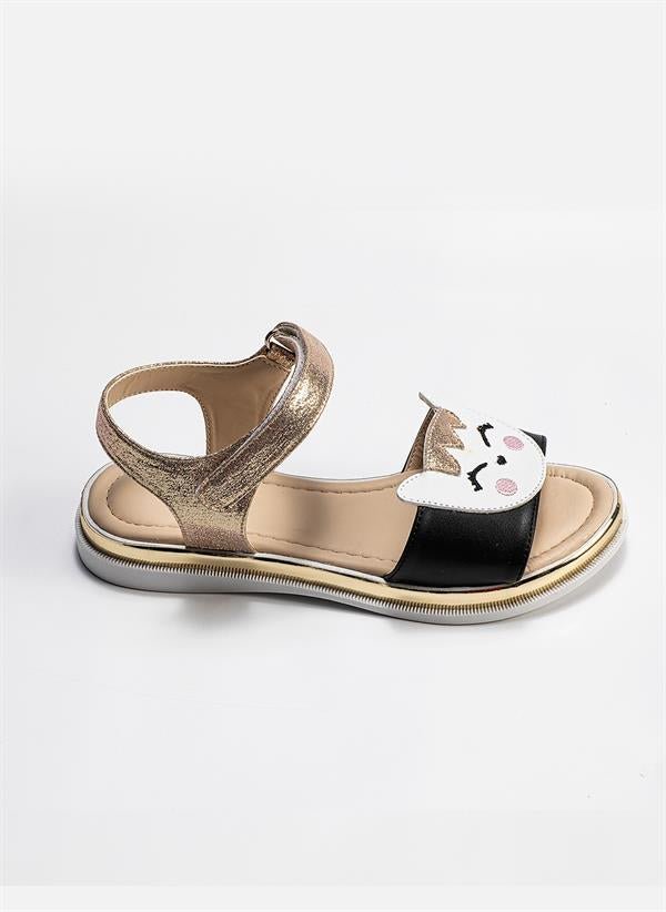 Sandalettes Kedi Gold – Confort et style avec détails 3D