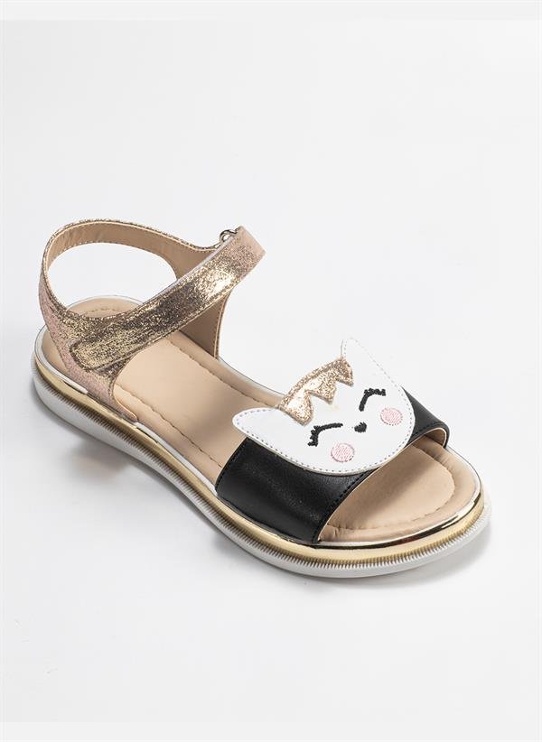 Sandalettes Kedi Gold – Confort et style avec détails 3D